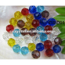 8mm colores mezclados cuentas de vidrio, cuentas redondas